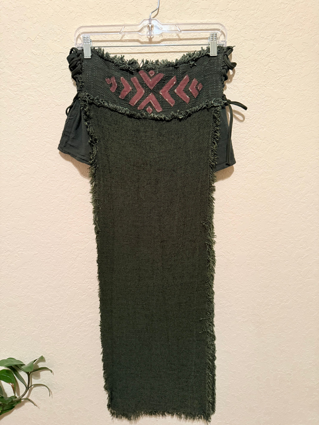 s tribal hemp skirt