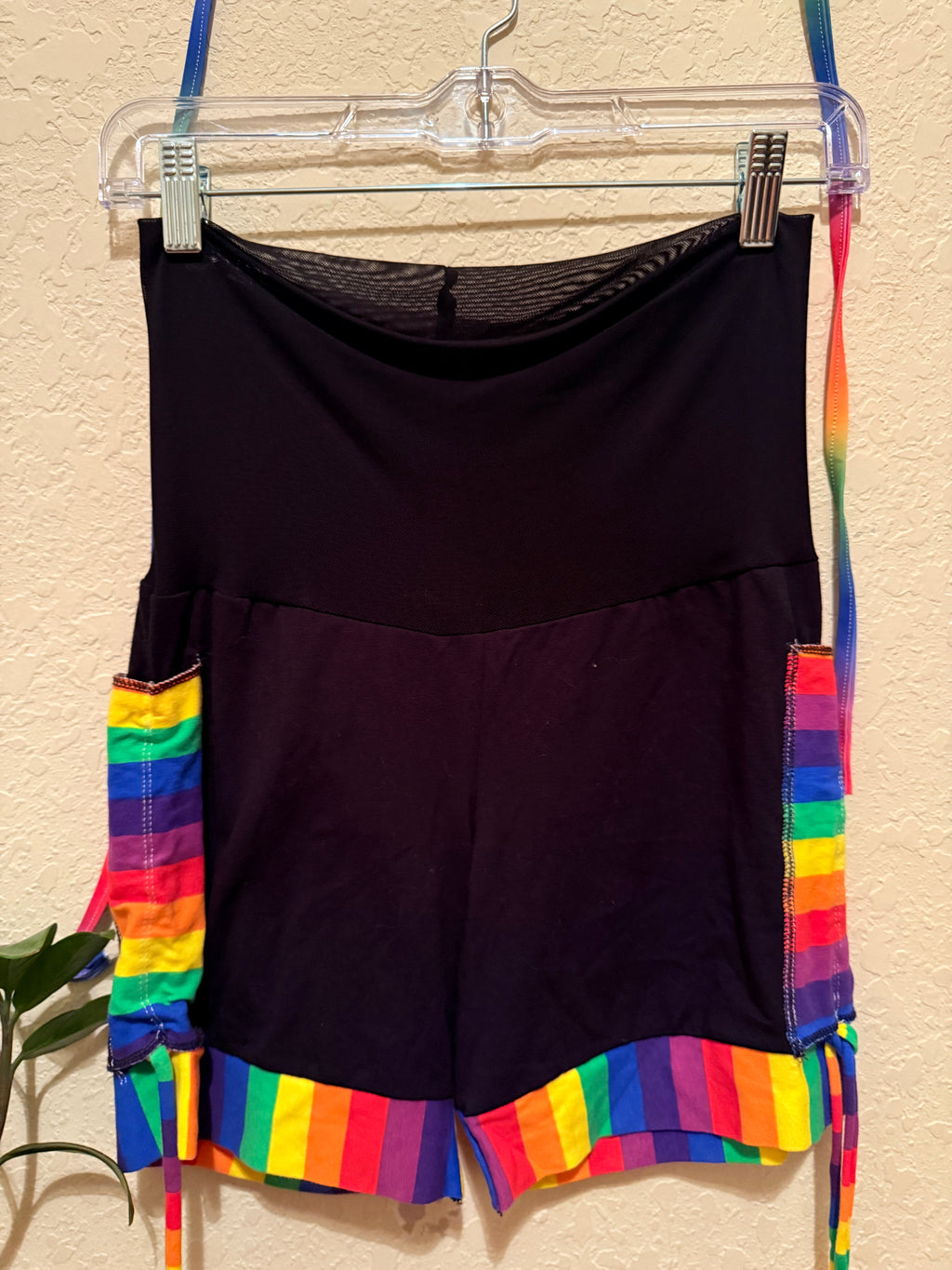 s/m rainbow mushroom rave outfit