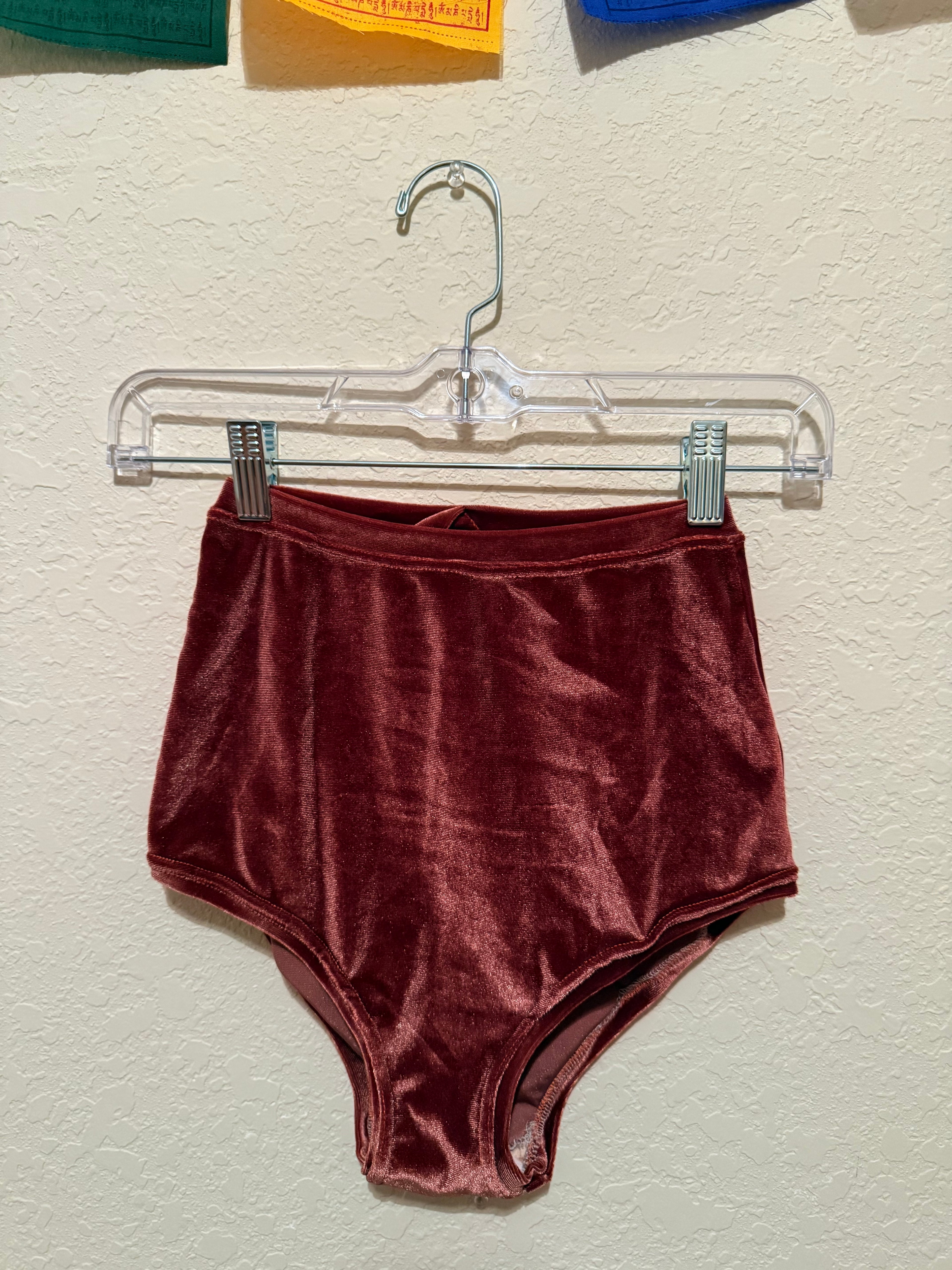 rotten oranges brown velour bottoms