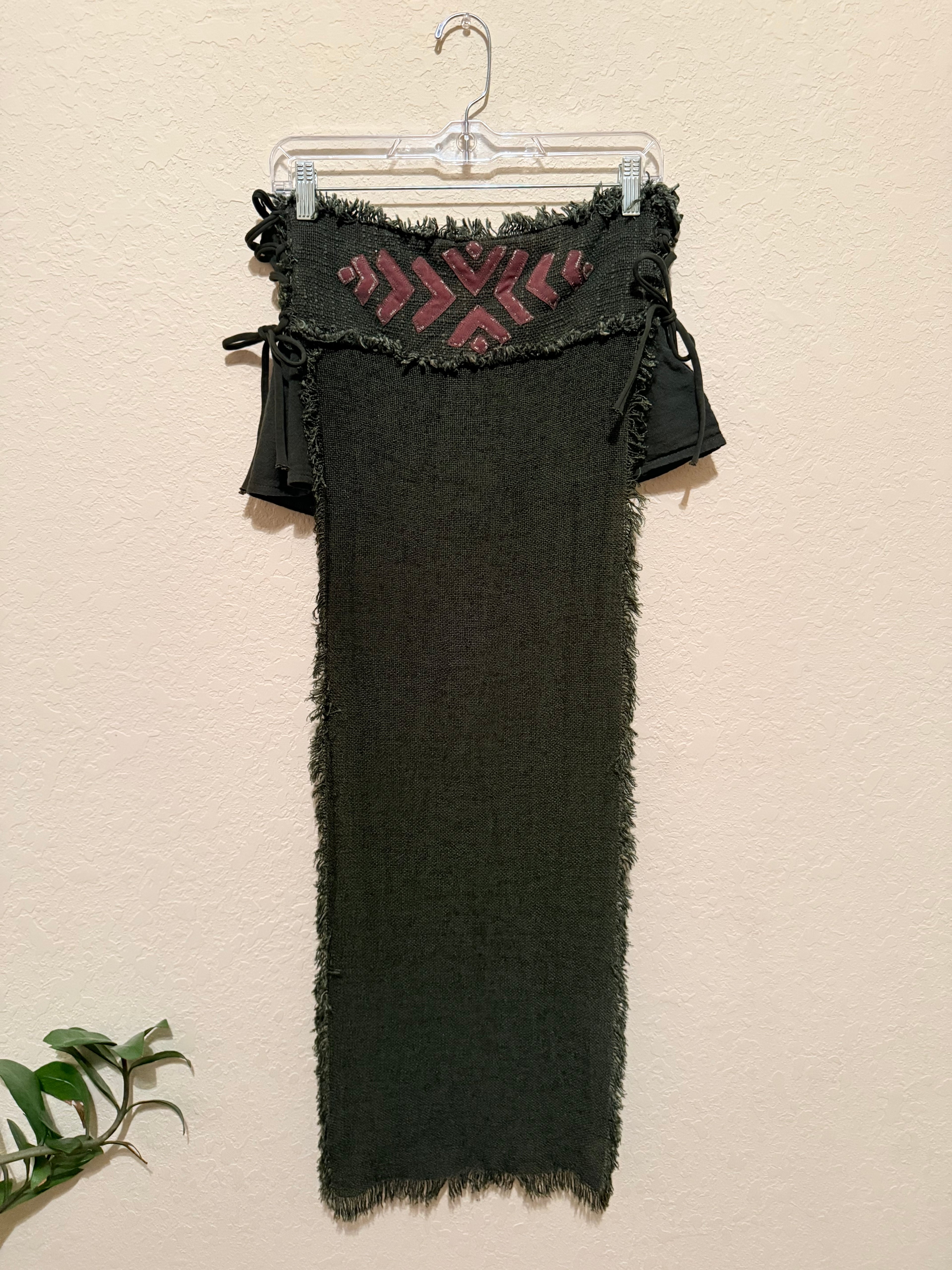s tribal hemp skirt