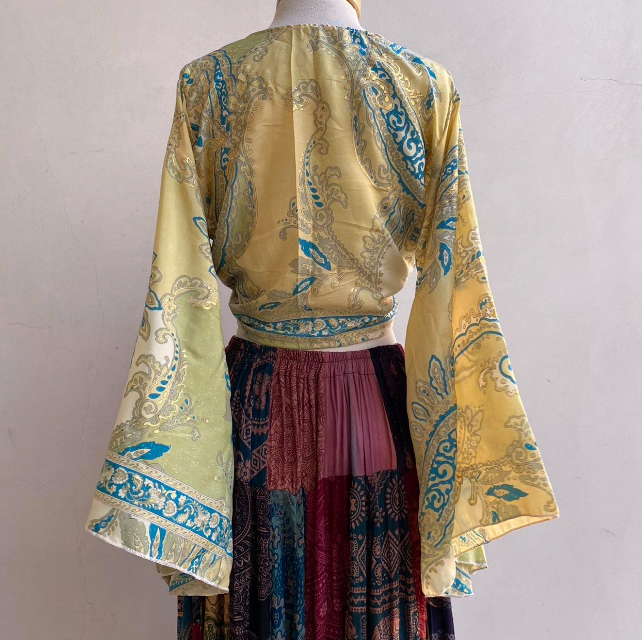 gorgeous 70s style wrap top