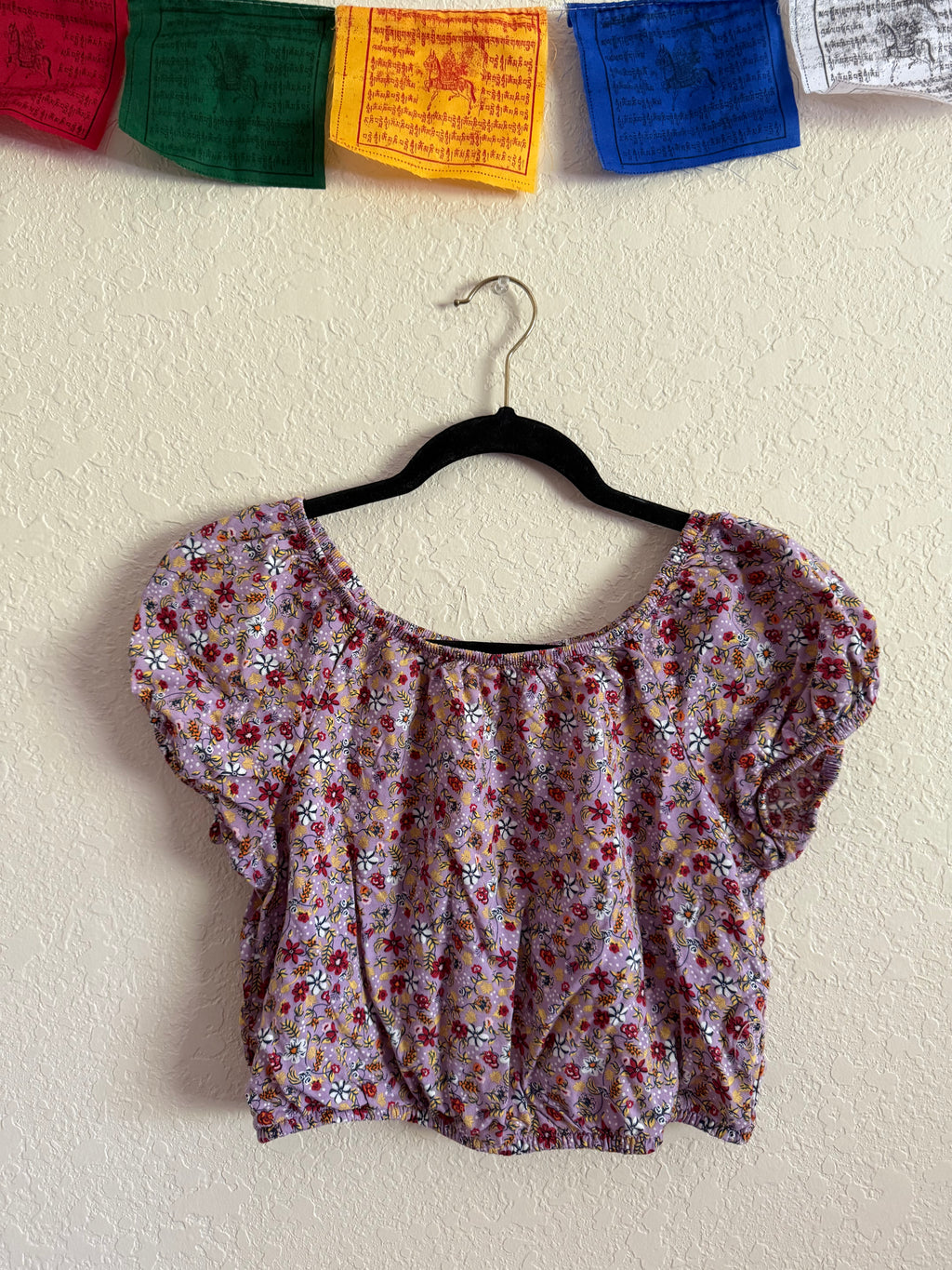 small floral relaxed cap sleeve