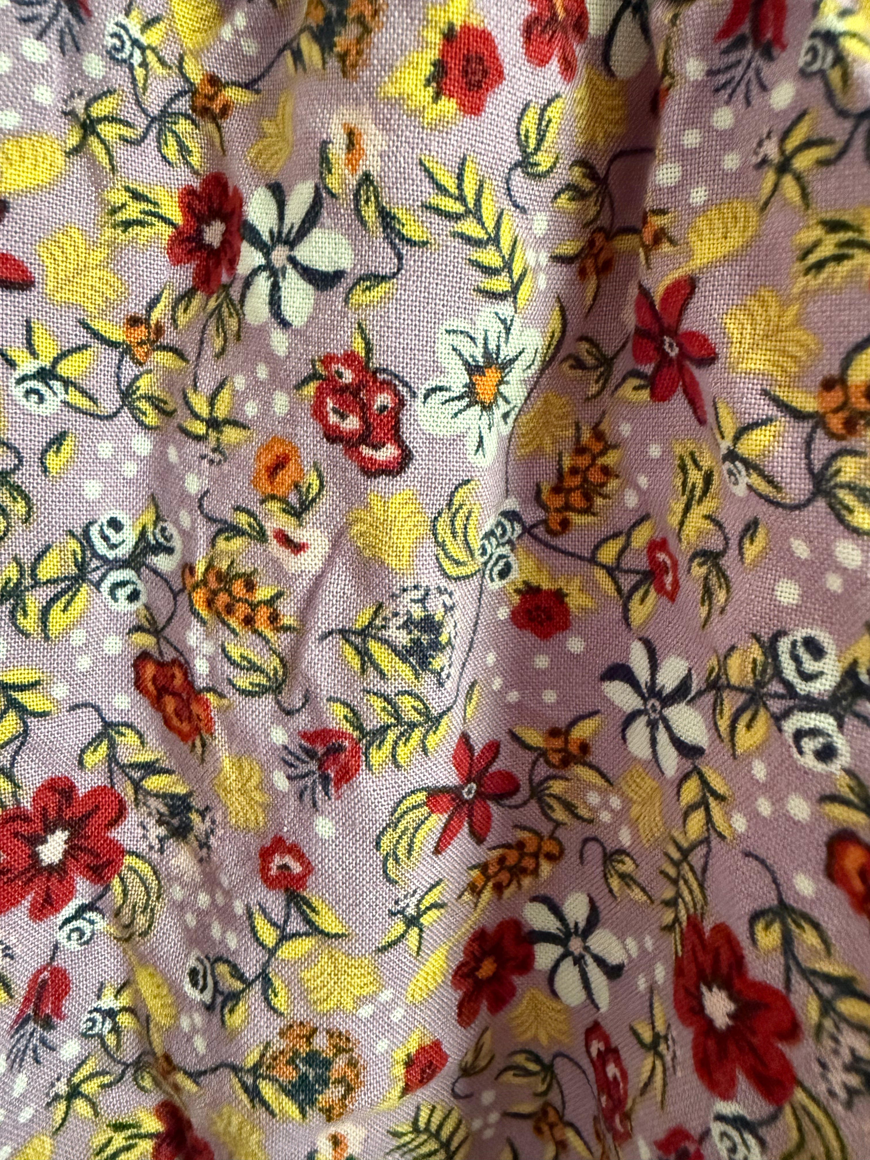 small floral relaxed cap sleeve