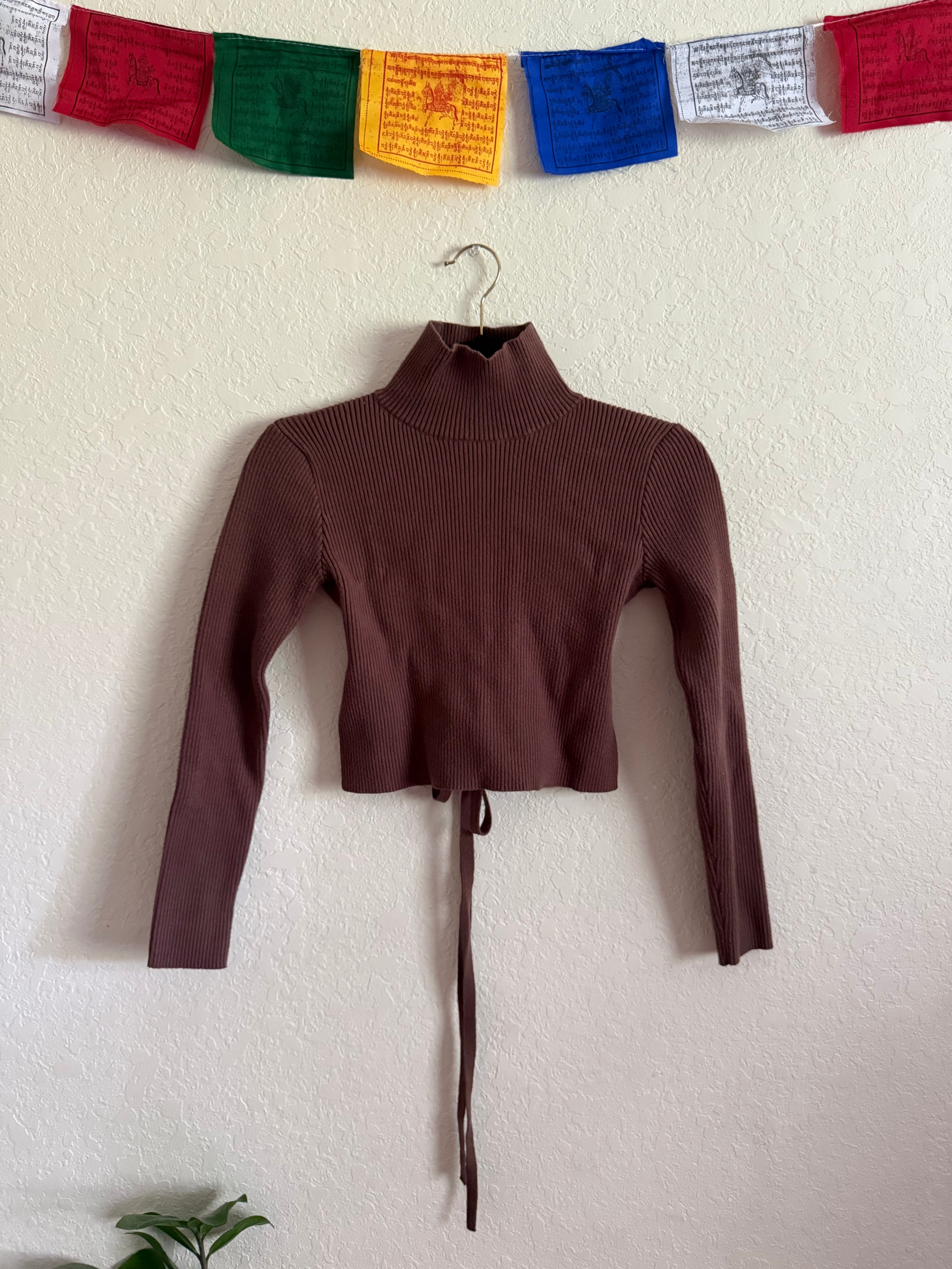 size 4 cutie open back tie sweater