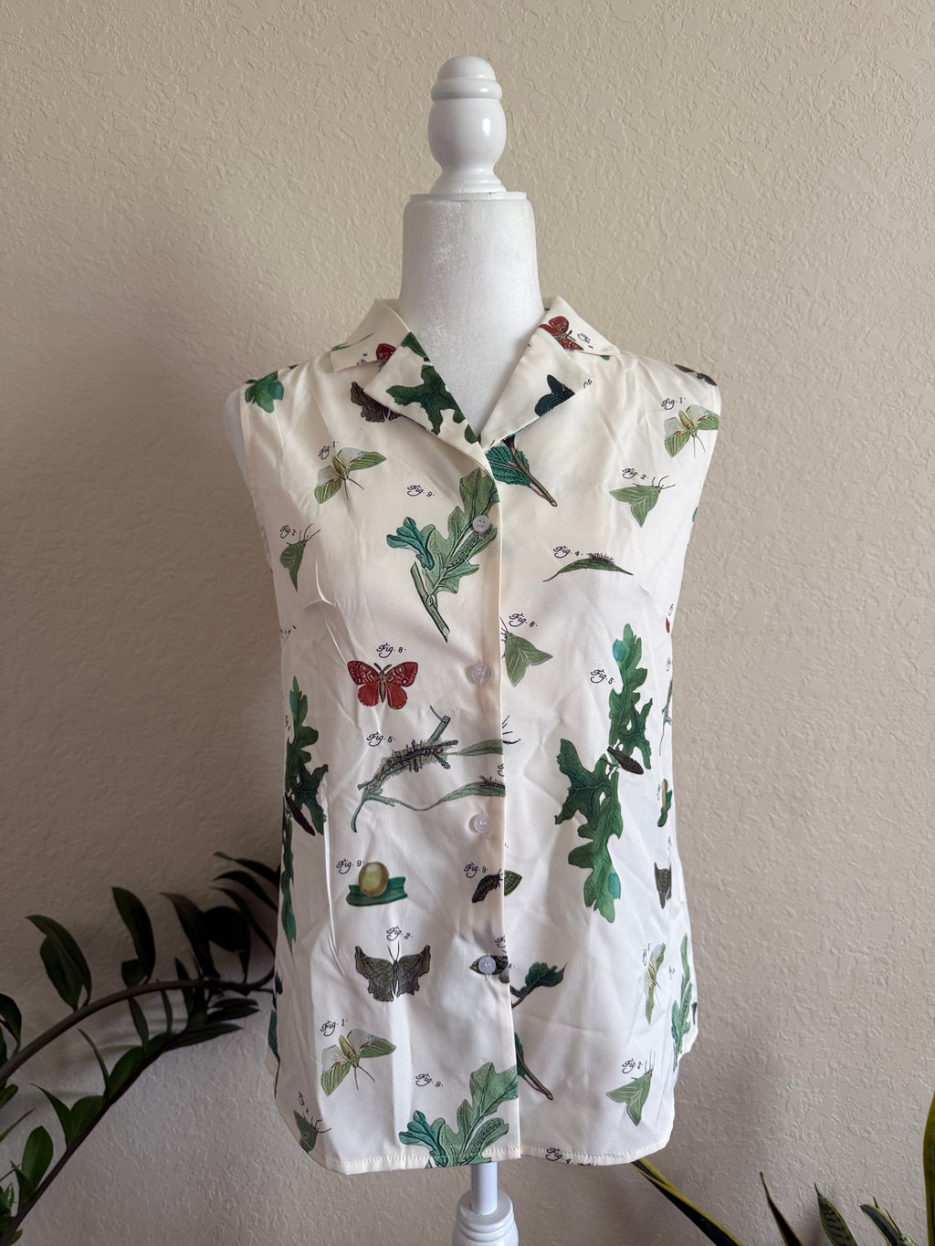 s entomology button down blouse