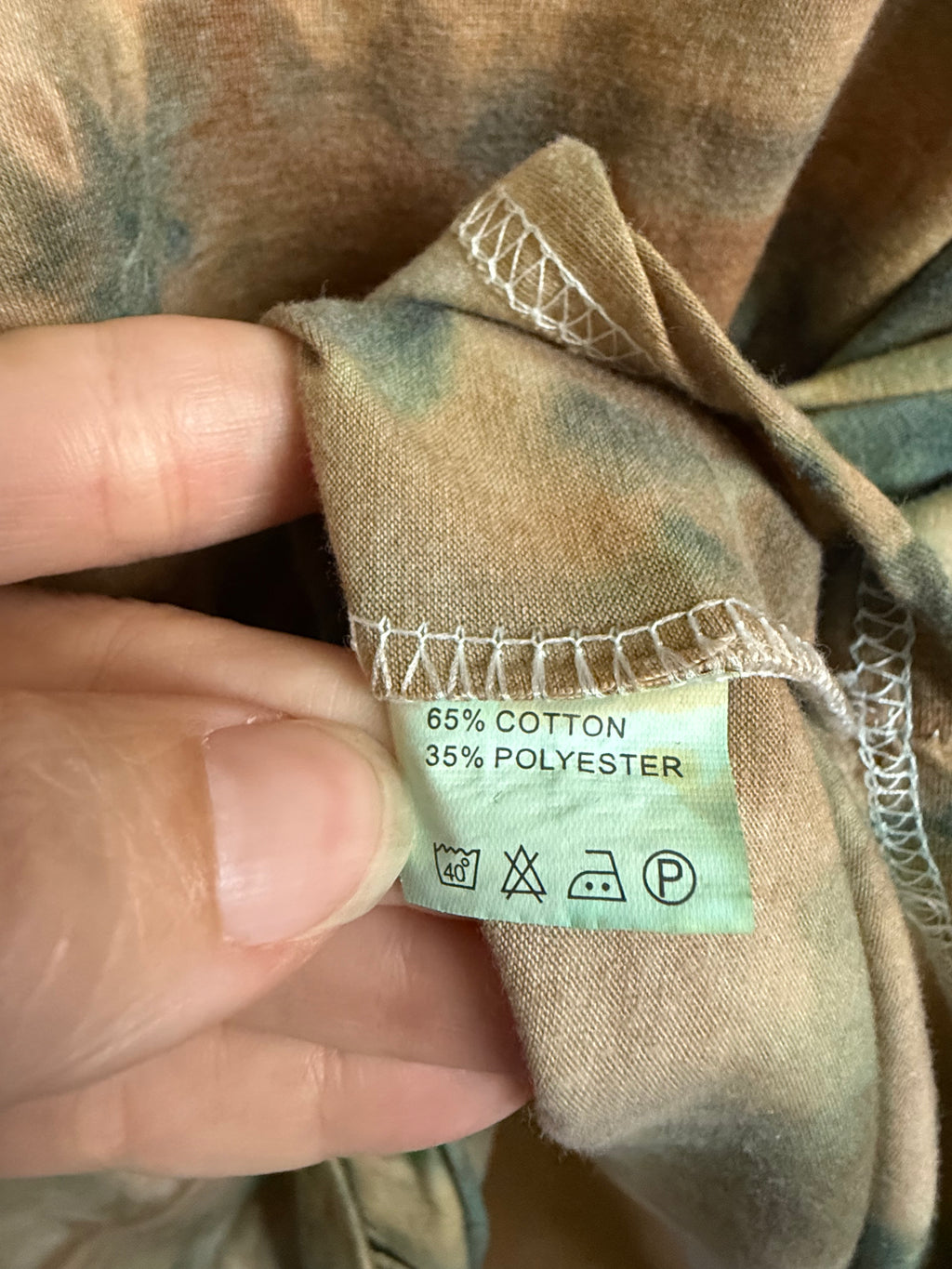 s/m earthy tie-dyed maxi dress