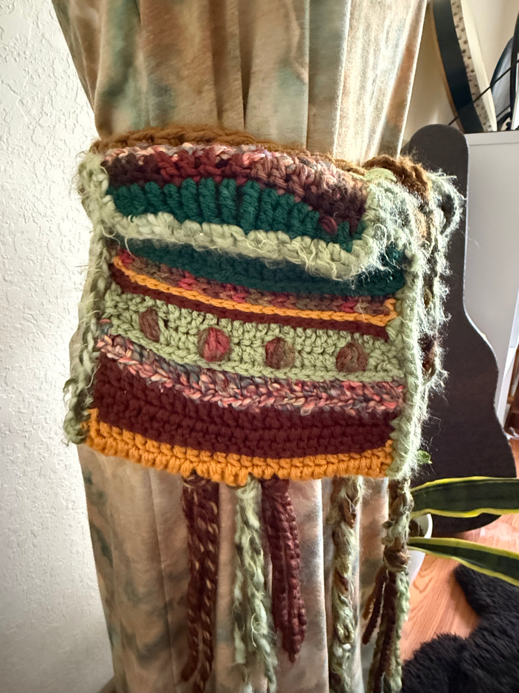 earthy crochet festival belt