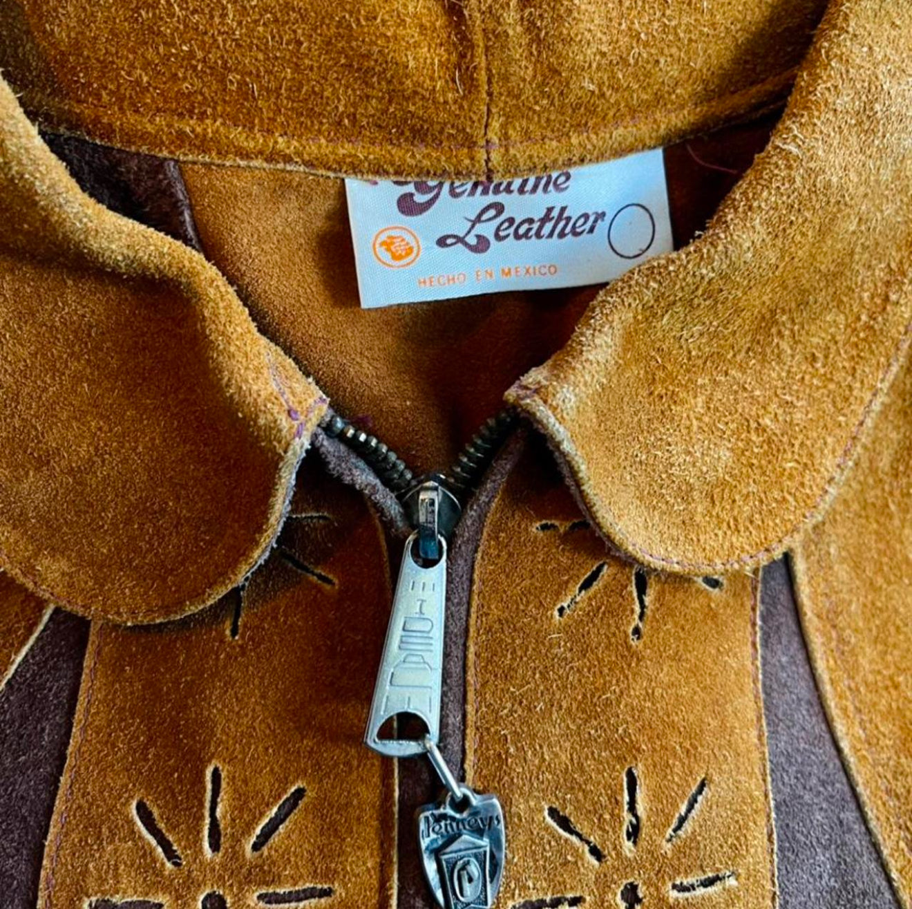 vintage leather fringe poncho